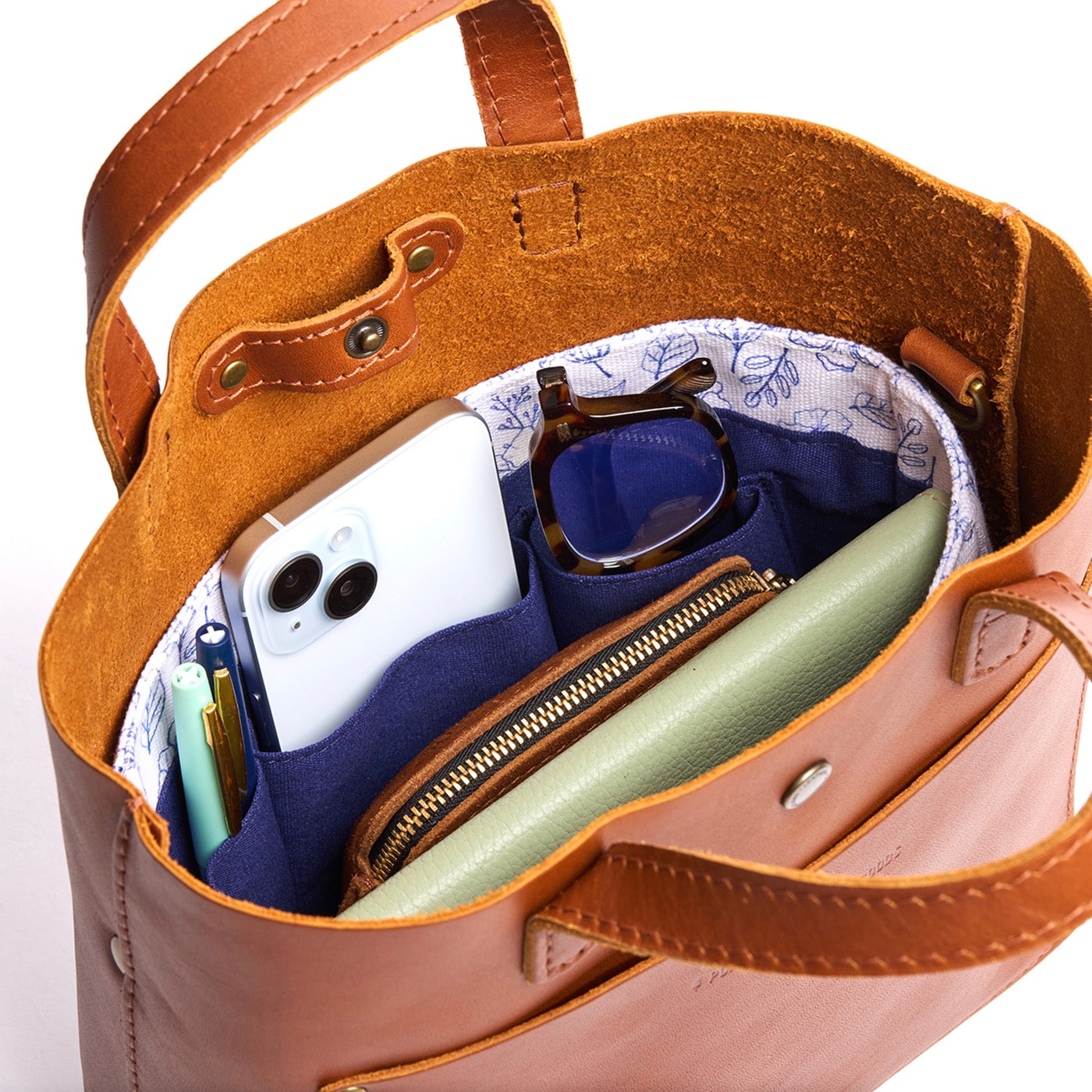 Printed Canvas Purse Organizer