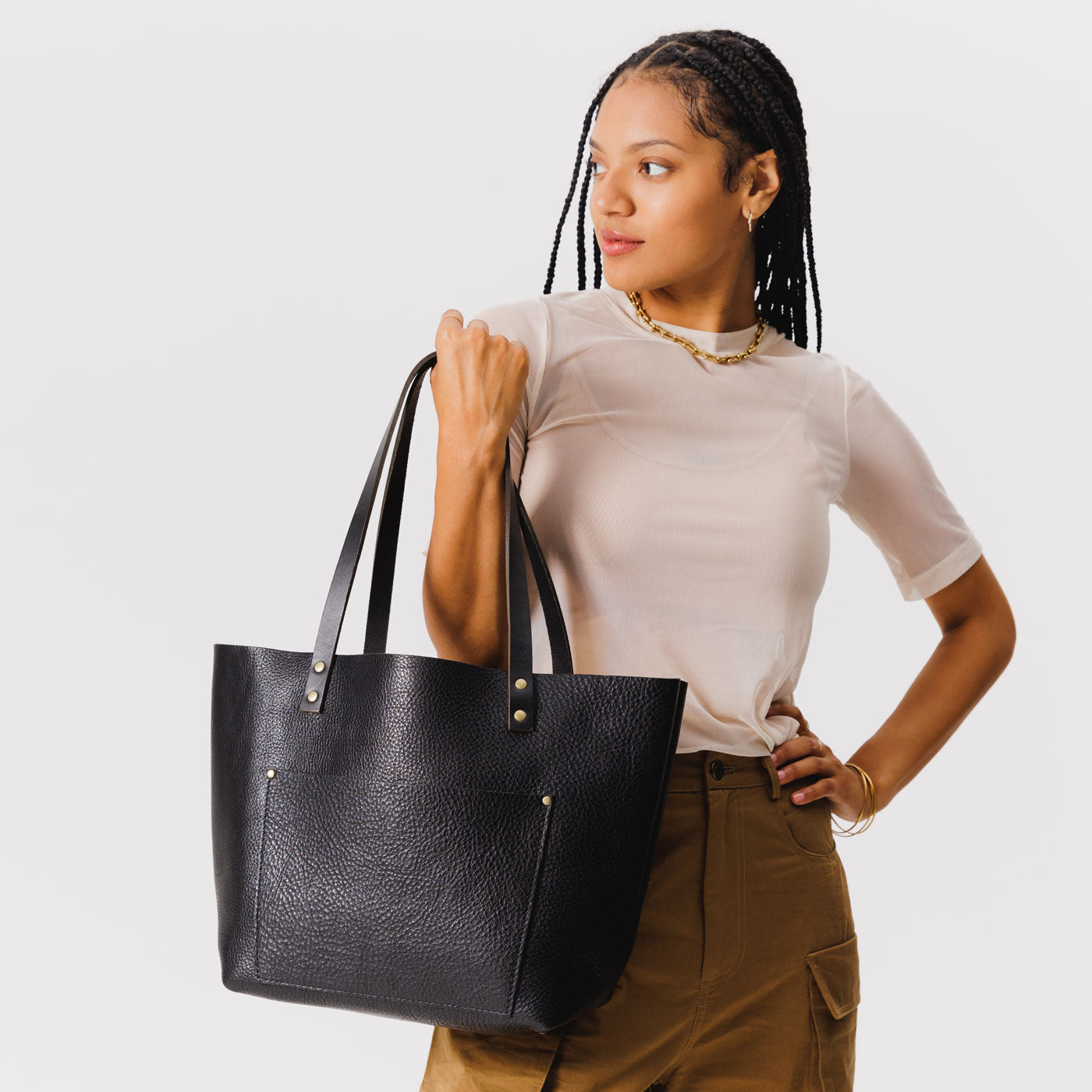Almost Perfect' Leather Tote Bag