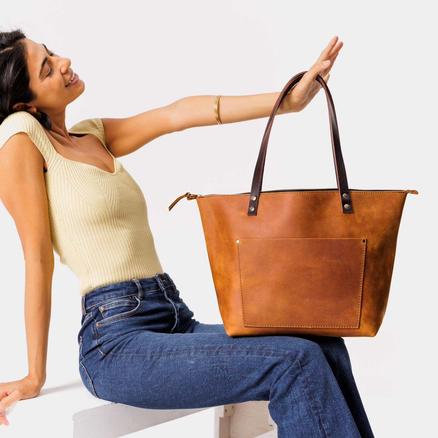 Almost Perfect' Leather Tote Bag