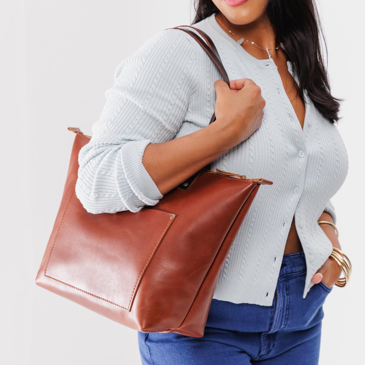 Almost Perfect' Leather Tote Bag